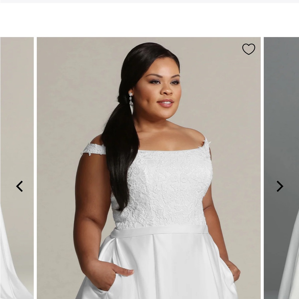 Satin And Lace Ball Gown Wedding Dress With Pockets